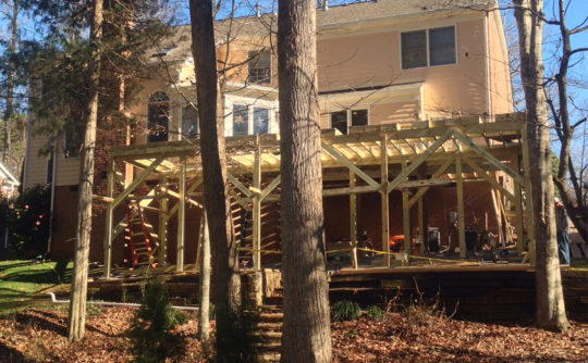 Vartanian Construction screened porch during2