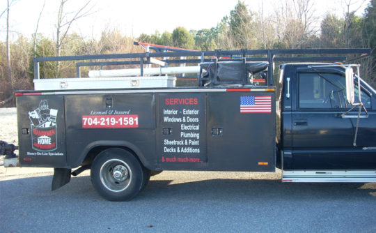 Vartanian Construction black truck