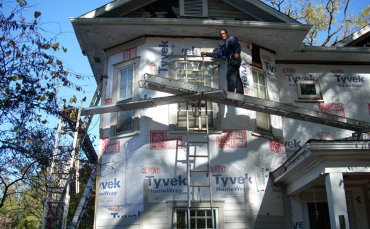 Vartanian Construction siding house during2