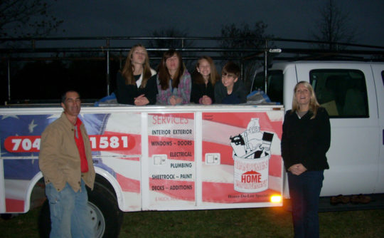 Vartanian Construction truck withfamily